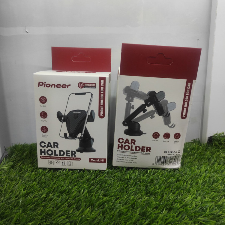 پایه نگهدارنده گوشی گیره ای پایونیر مدل H41 – چرخش 360 درجه، مکنده قوی، تنظیم ارتفاع، مناسب انواع موبایل