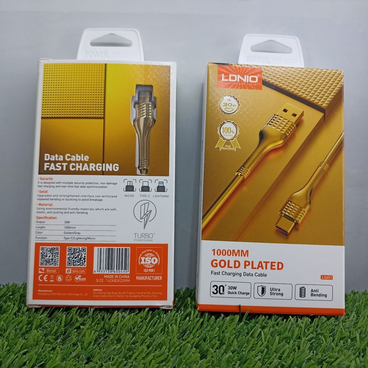 کابل شارژ آیفون (لایتنینگ) الدینیو مدل S651 – کابل مقاوم و مناسب شارژ سریع