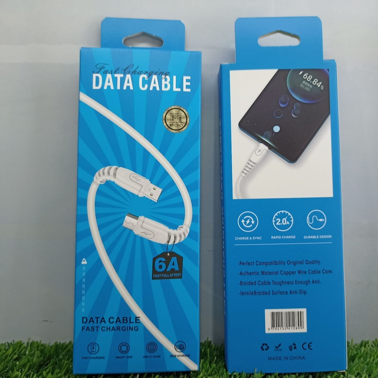 کابل شارژ میکرو Fast Charging 6A – کابل شارژ سریع با طراحی بادوام و انتقال پایدار جریان