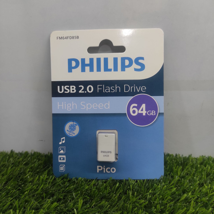 فلش مموری 64 گیگابایت فیلیپس مدل FM64FD85B USB 2.0 – حافظه قابل اعتماد با طراحی جمعوجور