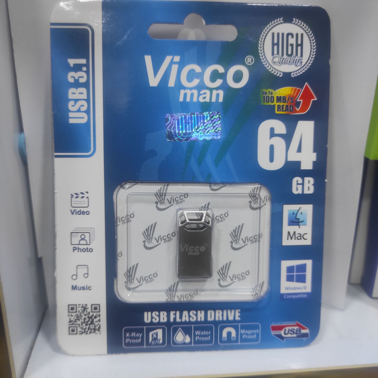 فلش مموری 64 گیگابایت ویکومن USB 3.1 – انتقال سریع اطلاعات با بدنه مقاوم