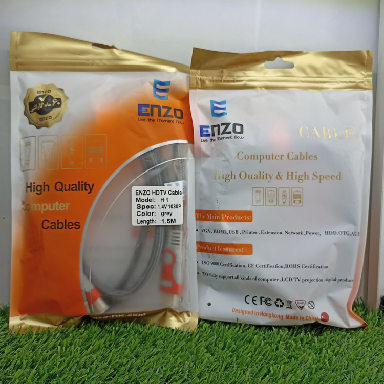 کابل HDMI 1.5 متری انزو مدل H1 – پشتیبانی 1080p، کیفیت بالا و مقاوم
