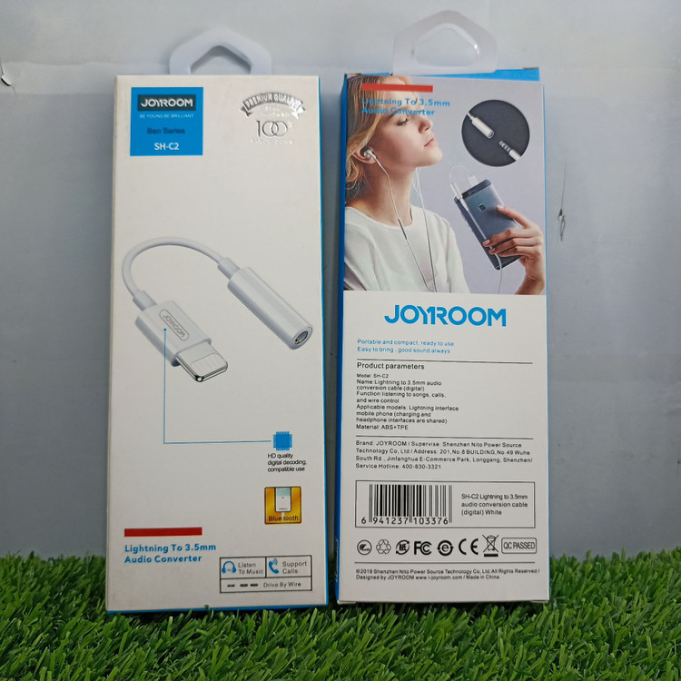مبدل صدا لایتنینگ به جک 3.5 میلیمتری جویروم مدل SH‑C2 – کیفیت HD، کوچک و کاربردی