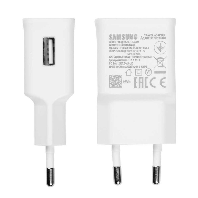 شارژر دیواری 15 وات سامسونگ مدل EP‑TA200 – شارژ سریع Adaptive Fast Charging