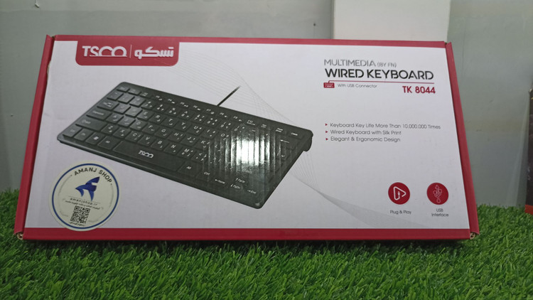 کیبورد باسیم تسکو مدل TK 8044 – مولتیمدیا و ارگونومیک