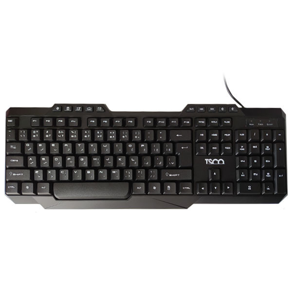 کیبورد باسیم تسکو مدل TK 8019 – مولتیمدیا و نورپردازی رنگینکمانی