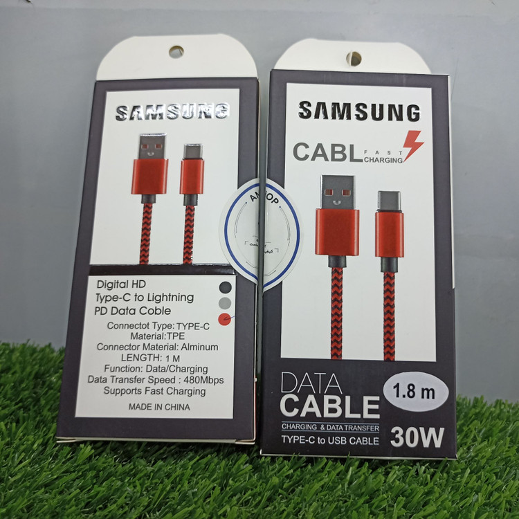 کابل شارژ USB به Type-C سامسونگ – 30 وات و طول 1.8 متر