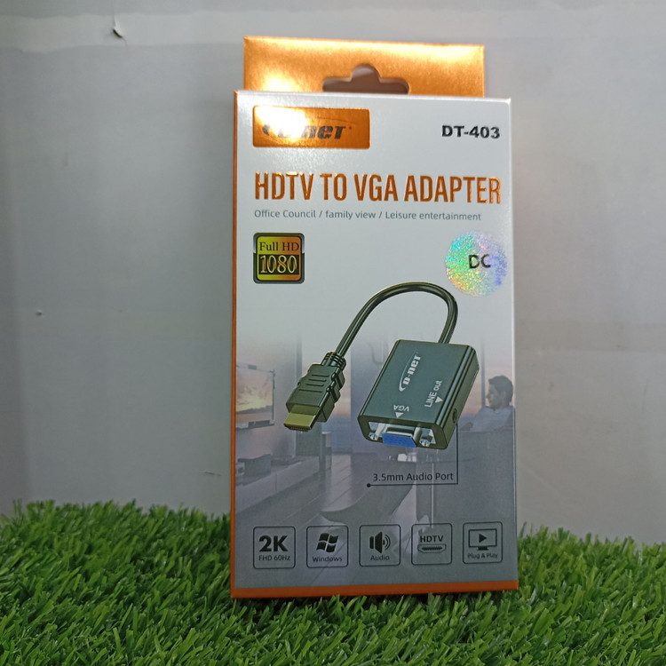 تبدیل HDMI به VGA مچر مدل DT-403 – پشتیبانی از Full HD و خروجی صدا