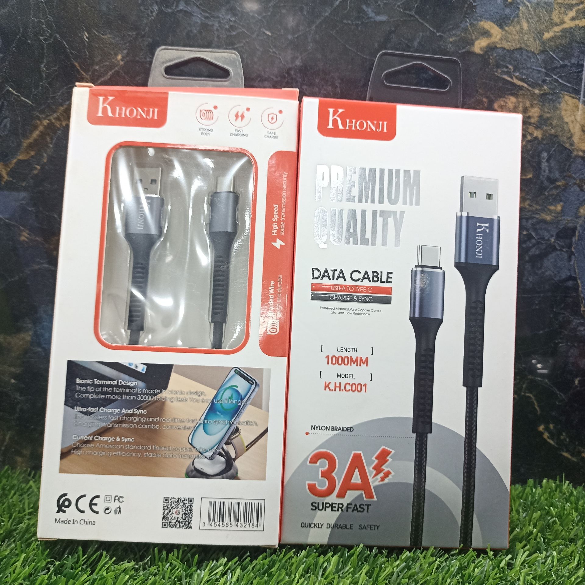 کابل تبدیل USB-A به Type-C خونجی مدل K.H.C001 – طول ۱ متر با توان ۳ آمپر